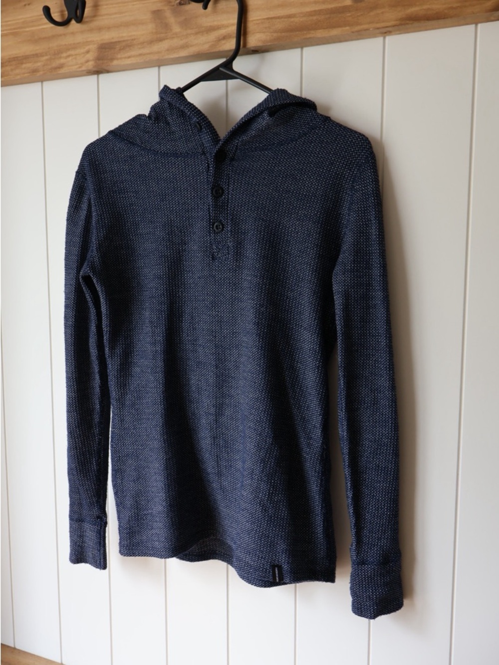 Duckworth Wool Women’s Polaris Hooded Henley Size XS - Picture 2 of 5